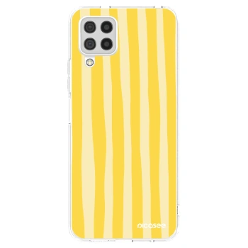 Picasee átlátszó szilikon tok az alábbi mobiltelefonokra Samsung Galaxy A22 A225F 4G - Lines lemon