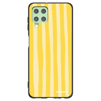 Picasee fekete szilikon tok az alábbi mobiltelefonokra Samsung Galaxy A22 A225F 4G - Lines lemon