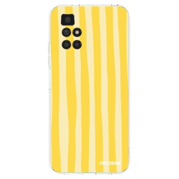 Picasee átlátszó szilikon tok az alábbi mobiltelefonokra Xiaomi Redmi 10 - Lines lemon