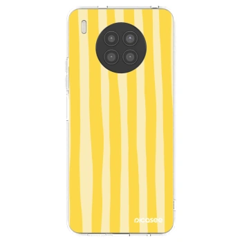 Picasee átlátszó szilikon tok az alábbi mobiltelefonokra Huawei Nova 8i - Lines lemon