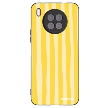 Picasee fekete szilikon tok az alábbi mobiltelefonokra Huawei Nova 8i - Lines lemon