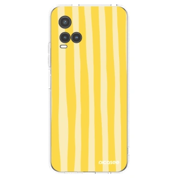 Picasee átlátszó szilikon tok az alábbi mobiltelefonokra Vivo Y33s - Lines lemon