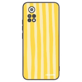 Picasee fekete szilikon tok az alábbi mobiltelefonokra Xiaomi Poco X4 Pro 5G - Lines lemon
