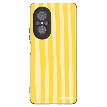 Picasee fekete szilikon tok az alábbi mobiltelefonokra Huawei Nova 9 SE - Lines lemon