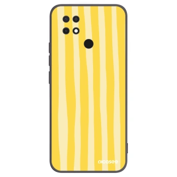 Picasee fekete szilikon tok az alábbi mobiltelefonokra Xiaomi Redmi 10C - Lines lemon