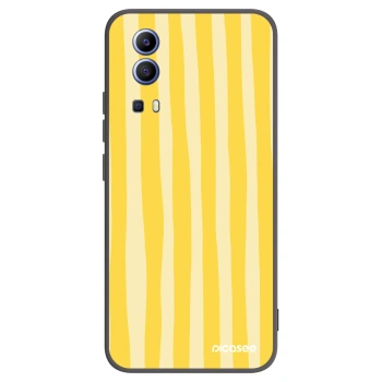 Picasee fekete szilikon tok az alábbi mobiltelefonokra Vivo Y52 5G - Lines lemon