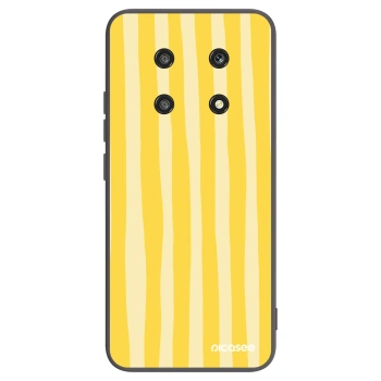 Picasee fekete szilikon tok az alábbi mobiltelefonokra Honor Magic4 Lite 5G - Lines lemon