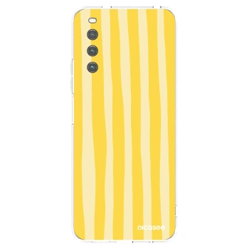 Picasee átlátszó szilikon tok az alábbi mobiltelefonokra Sony Xperia 10 IV 5G - Lines lemon