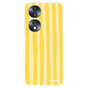 Picasee átlátszó szilikon tok az alábbi mobiltelefonokra Honor 70 - Lines lemon