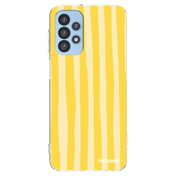 Picasee átlátszó szilikon tok az alábbi mobiltelefonokra Samsung Galaxy A23 A235F 4G - Lines lemon