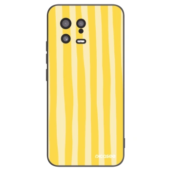 Picasee fekete szilikon tok az alábbi mobiltelefonokra Xiaomi 13 - Lines lemon