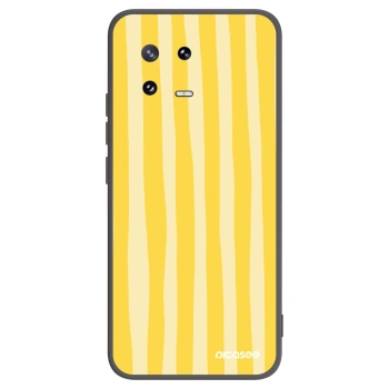 Picasee fekete szilikon tok az alábbi mobiltelefonokra Xiaomi 13 Pro - Lines lemon