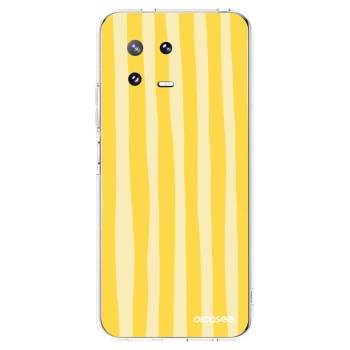 Picasee átlátszó szilikon tok az alábbi mobiltelefonokra Xiaomi 13 Pro - Lines lemon