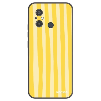 Picasee fekete szilikon tok az alábbi mobiltelefonokra Xiaomi Redmi 12C - Lines lemon