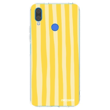 Picasee átlátszó szilikon tok az alábbi mobiltelefonokra Huawei Nova 3i - Lines lemon