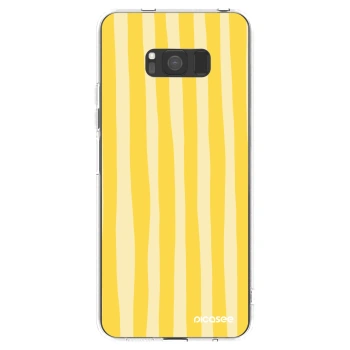 Picasee átlátszó szilikon tok az alábbi mobiltelefonokra Samsung Galaxy S8 G950F - Lines lemon