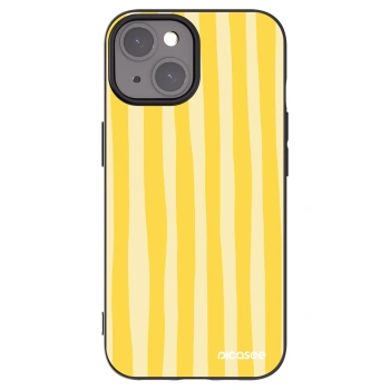 Picasee fekete szilikon tok az alábbi mobiltelefonokra Apple iPhone 15 - Lines lemon