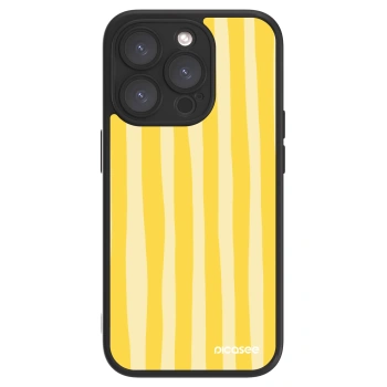 Picasee ULTIMATE CASE Apple iPhone 15 Pro - készülékre - Lines lemon