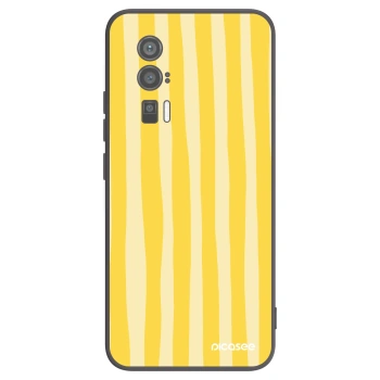 Picasee fekete szilikon tok az alábbi mobiltelefonokra Xiaomi Poco F5 Pro 5G - Lines lemon