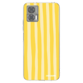 Picasee átlátszó szilikon tok az alábbi mobiltelefonokra Motorola Edge 30 Neo - Lines lemon