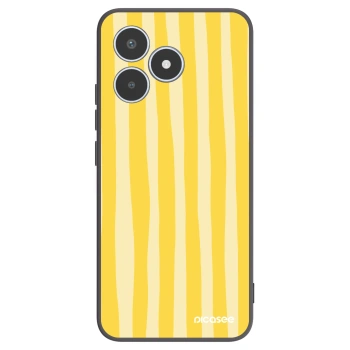 Picasee fekete szilikon tok az alábbi mobiltelefonokra Realme C53 - Lines lemon