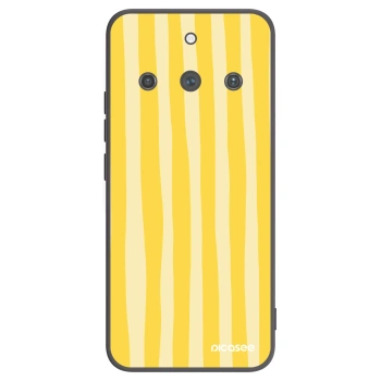 Picasee fekete szilikon tok az alábbi mobiltelefonokra Realme 11 Pro+ - Lines lemon