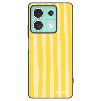 Picasee fekete szilikon tok az alábbi mobiltelefonokra Xiaomi Redmi Note 13 5G - Lines lemon