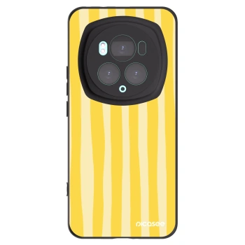 Picasee fekete szilikon tok az alábbi mobiltelefonokra Honor Magic6 Pro - Lines lemon