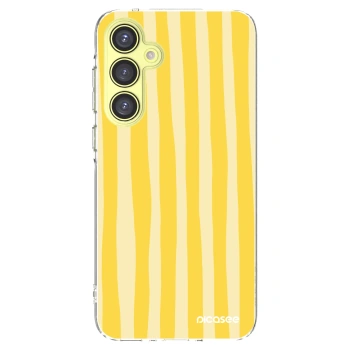 Picasee átlátszó szilikon tok az alábbi mobiltelefonokra Samsung Galaxy A35 5G A356B - Lines lemon