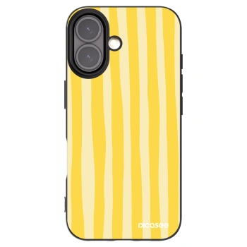 Picasee fekete szilikon tok az alábbi mobiltelefonokra Apple iPhone 16 - Lines lemon