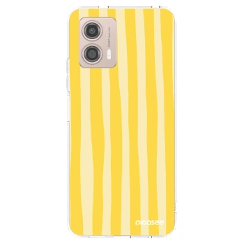 Picasee átlátszó szilikon tok az alábbi mobiltelefonokra Motorola Moto G53 5G - Lines lemon