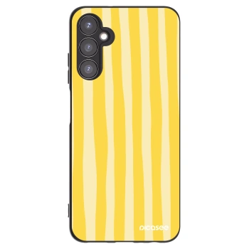 Picasee fekete szilikon tok az alábbi mobiltelefonokra Samsung Galaxy A05s A057G - Lines lemon
