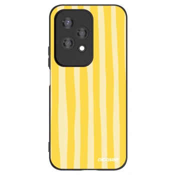 Picasee fekete szilikon tok az alábbi mobiltelefonokra Honor 200 Lite - Lines lemon