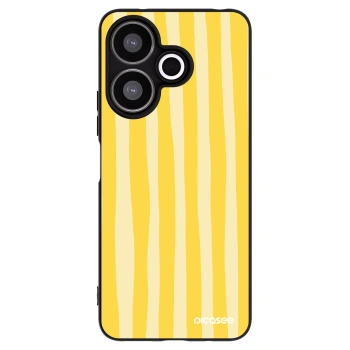 Picasee fekete szilikon tok az alábbi mobiltelefonokra Xiaomi Redmi 13 4G - Lines lemon