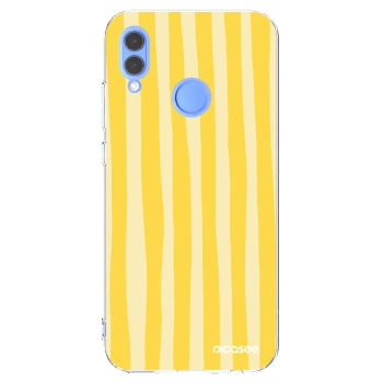 Picasee átlátszó szilikon tok az alábbi mobiltelefonokra Honor 10 Lite - Lines lemon