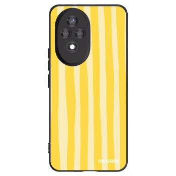 Picasee fekete szilikon tok az alábbi mobiltelefonokra Honor 200 5G - Lines lemon