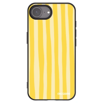 Picasee fekete szilikon tok az alábbi mobiltelefonokra Apple iPhone 16e - Lines lemon