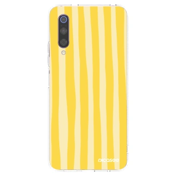 Picasee átlátszó szilikon tok az alábbi mobiltelefonokra Xiaomi Mi 9 - Lines lemon