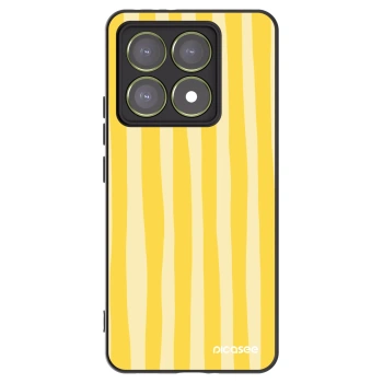 Picasee fekete szilikon tok az alábbi mobiltelefonokra Xiaomi 14T - Lines lemon