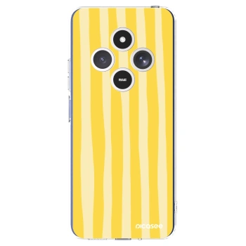 Picasee átlátszó szilikon tok az alábbi mobiltelefonokra Xiaomi Redmi 14C - Lines lemon