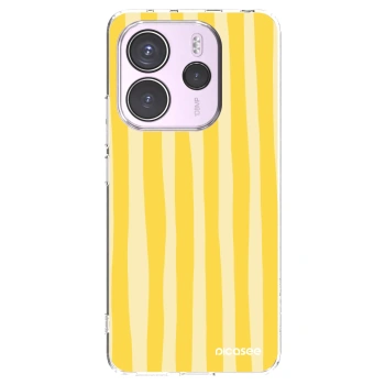 Picasee átlátszó szilikon tok az alábbi mobiltelefonokra Xiaomi Redmi Note 14 4G - Lines lemon