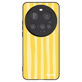 Picasee fekete szilikon tok az alábbi mobiltelefonokra Xiaomi 15 Ultra - Lines lemon