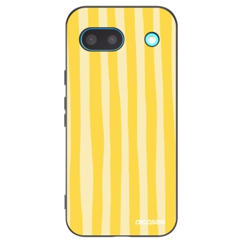 Picasee fekete szilikon tok az alábbi mobiltelefonokra Google Pixel 8a - Lines lemon