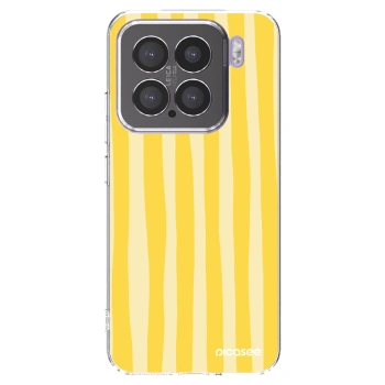 Picasee átlátszó szilikon tok az alábbi mobiltelefonokra Xiaomi 15 - Lines lemon