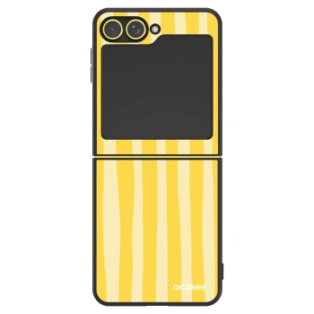 Szilikon tok erre a típusra Samsung Galaxy Z Flip6 5G - Lines lemon