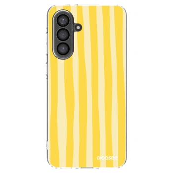 Picasee átlátszó szilikon tok az alábbi mobiltelefonokra Samsung Galaxy A56 5G A566B - Lines lemon