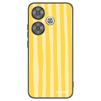 Picasee fekete szilikon tok az alábbi mobiltelefonokra Xiaomi Poco F6 - Lines lemon