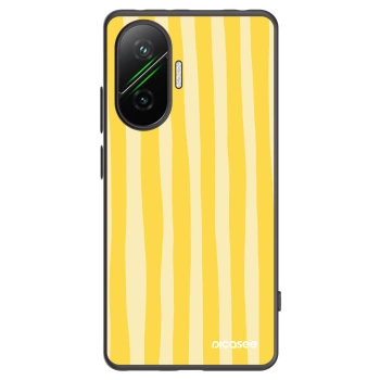 Picasee fekete szilikon tok az alábbi mobiltelefonokra Xiaomi Poco F7 5G - Lines lemon