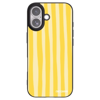 Picasee fekete szilikon tok az alábbi mobiltelefonokra Apple iPhone 17 - Lines lemon