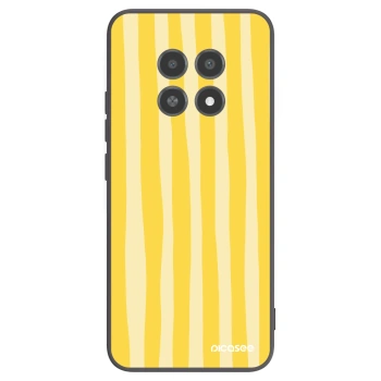 Picasee fekete szilikon tok az alábbi mobiltelefonokra Realme 12X - Lines lemon